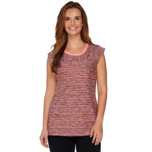 LOGO LOTUS Striped Tank with Space Dye Neck Trim